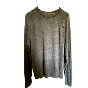 Banana Republic Mens Merino Wool Crew Neck Long Sleeve Navy Blue Sweater Medium